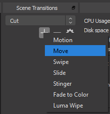 OBS场景移动过渡插件；平滑过渡
