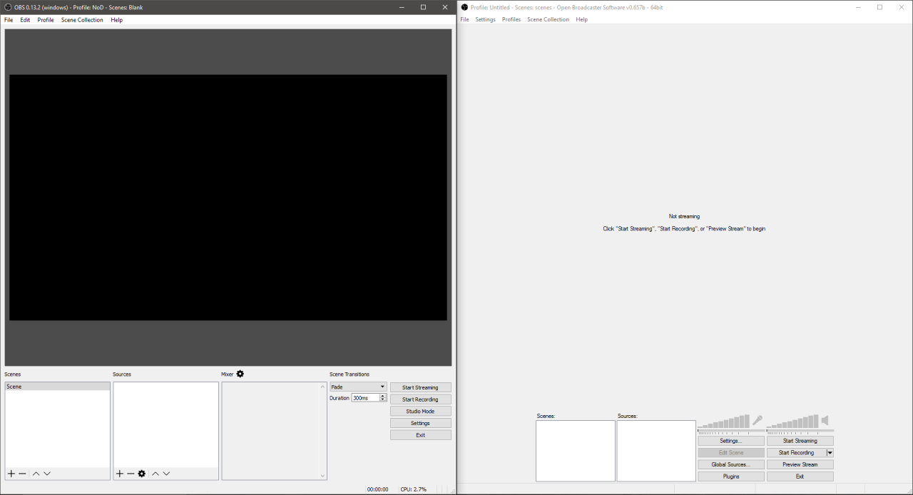 OBS Studio（工作室版）和Classic（经典版）的区别？